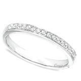 10 Cents 14 K White Gold Diamond Wedding Half Eternity Band Ring Studded With 16 Pcs Of G Color Si Diamonds